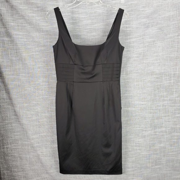 Ann Taylor Dresses & Skirts - Ann Taylor Black Satin Sheath Dress Size 2